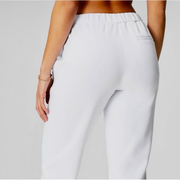Fabletics Tricot Tapered White Track Pants - Picture 2 of 7